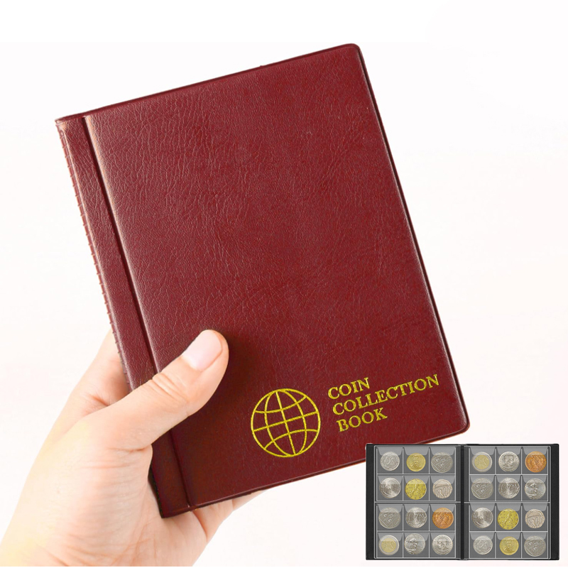Binding Comb Plastic - 120-Taschen-Bücherregal zum Sammeln von Münzen, Organizer