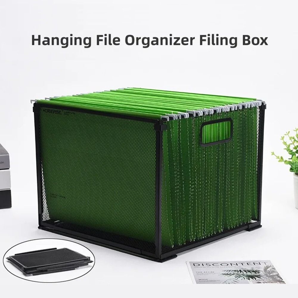 File Folder Hanging - Mesh-Metall Hängemappen-Organizer (Ordner nicht enthalten), faltbare