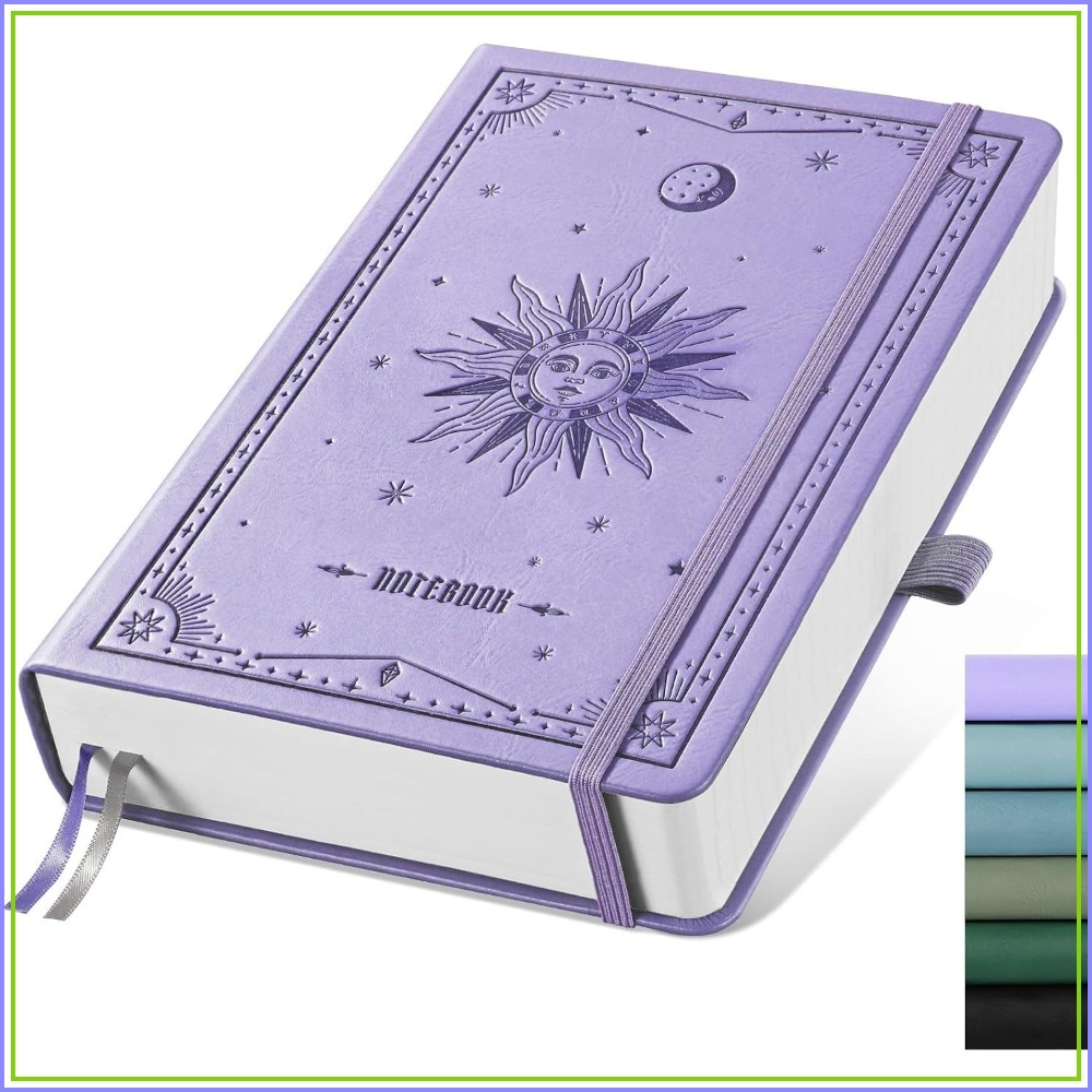Journal Leather Hardcover - A5 Hardcover Notizbuch mit Linien -