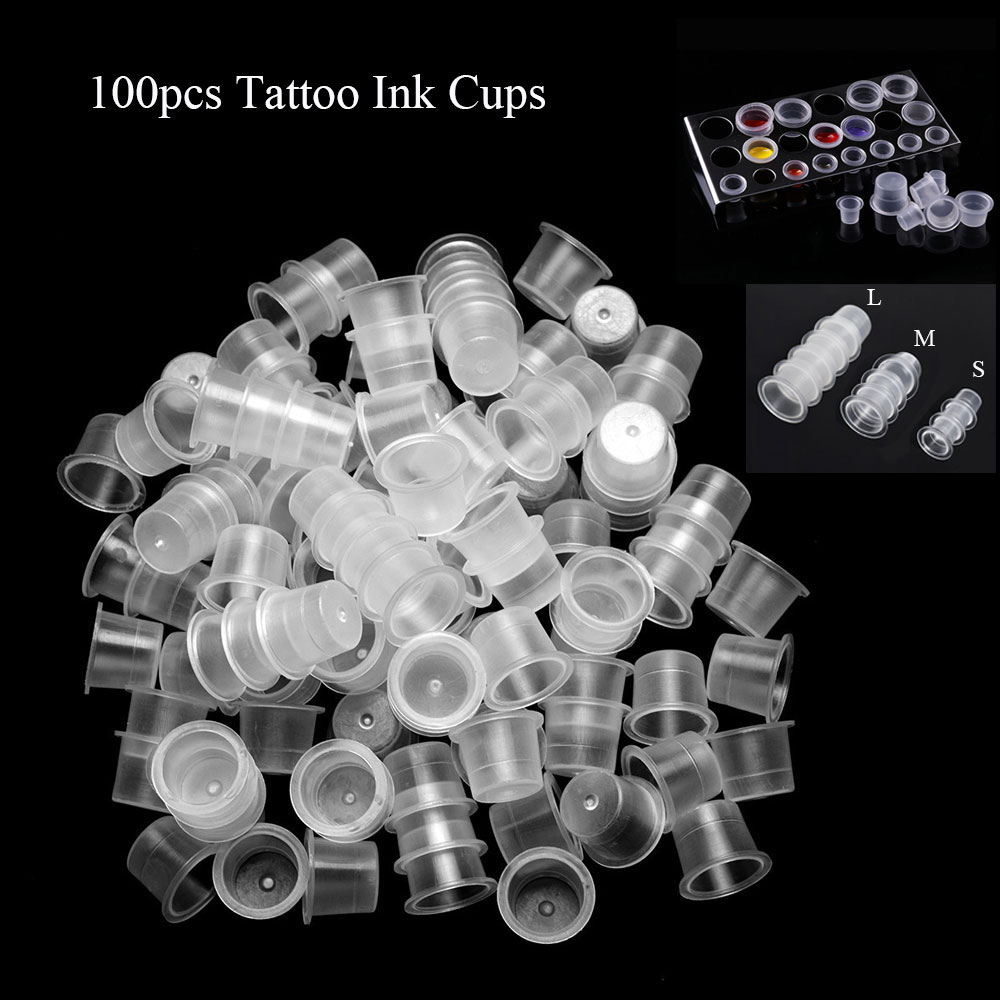 Calligraphy Ink Bottle - 100 stücke transparente Tattoo Pigment Tassen