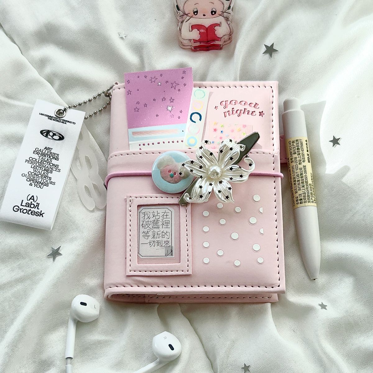 Journal Leather Hardcover - Niedliches Rosa M5 Loseblatt-Hardcover-Notizbuch PU-Leder Taschenformat