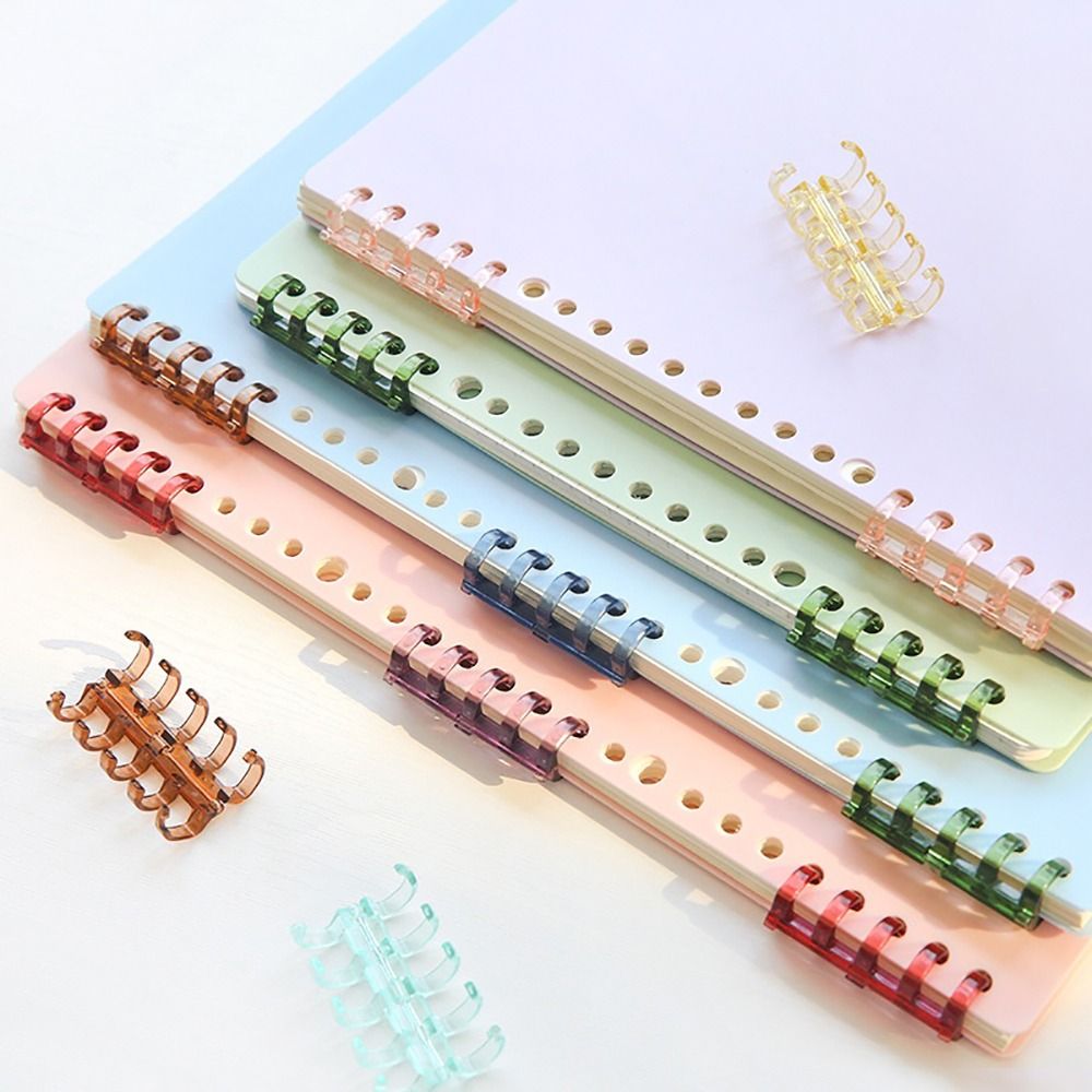 Binding Comb Plastic - 10 Stück Bindungsstifte, Schnappverschluss-Binderinge, Lernkarten, Schreibwaren,