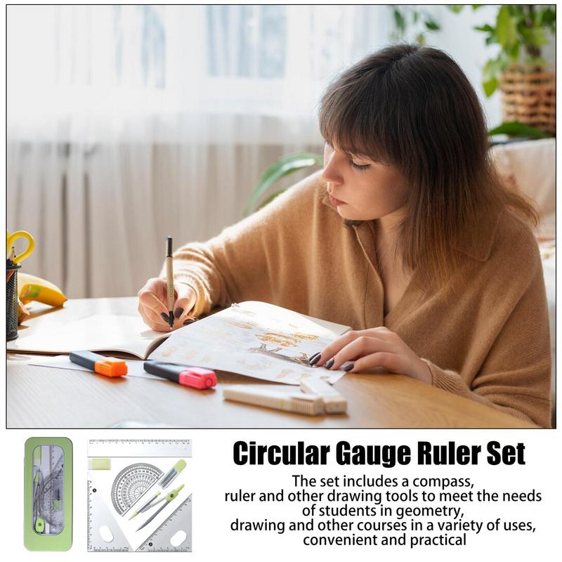 Compass Geometry Set - Winkelmesser und Kompass Set Mathe Geometrie