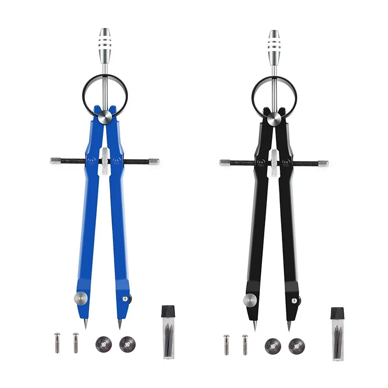 Compass Geometry Set - 1-teiliges professionelles Kompass-Geometrie-Set mit Schloss, Mathematik-