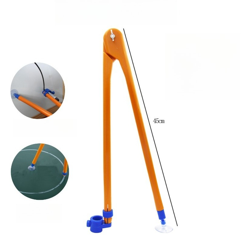 Compass Geometry Set - Großer, solider Kunststoff-Lehrkompass, Dual-Kreide-Whiteboard-Marker, multifunktionales Geometrie-Zeichenwerkzeug