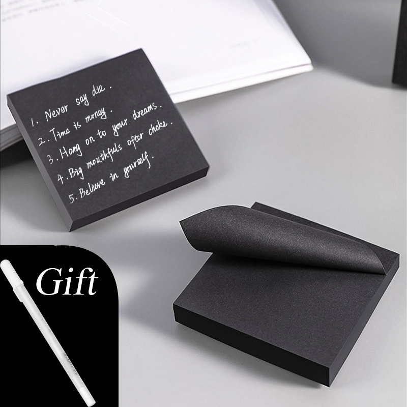 Office Stationery Supply List - Schwarze N-mal Haftnotizen, To-Do-Liste, Notizblock, Notizblock,