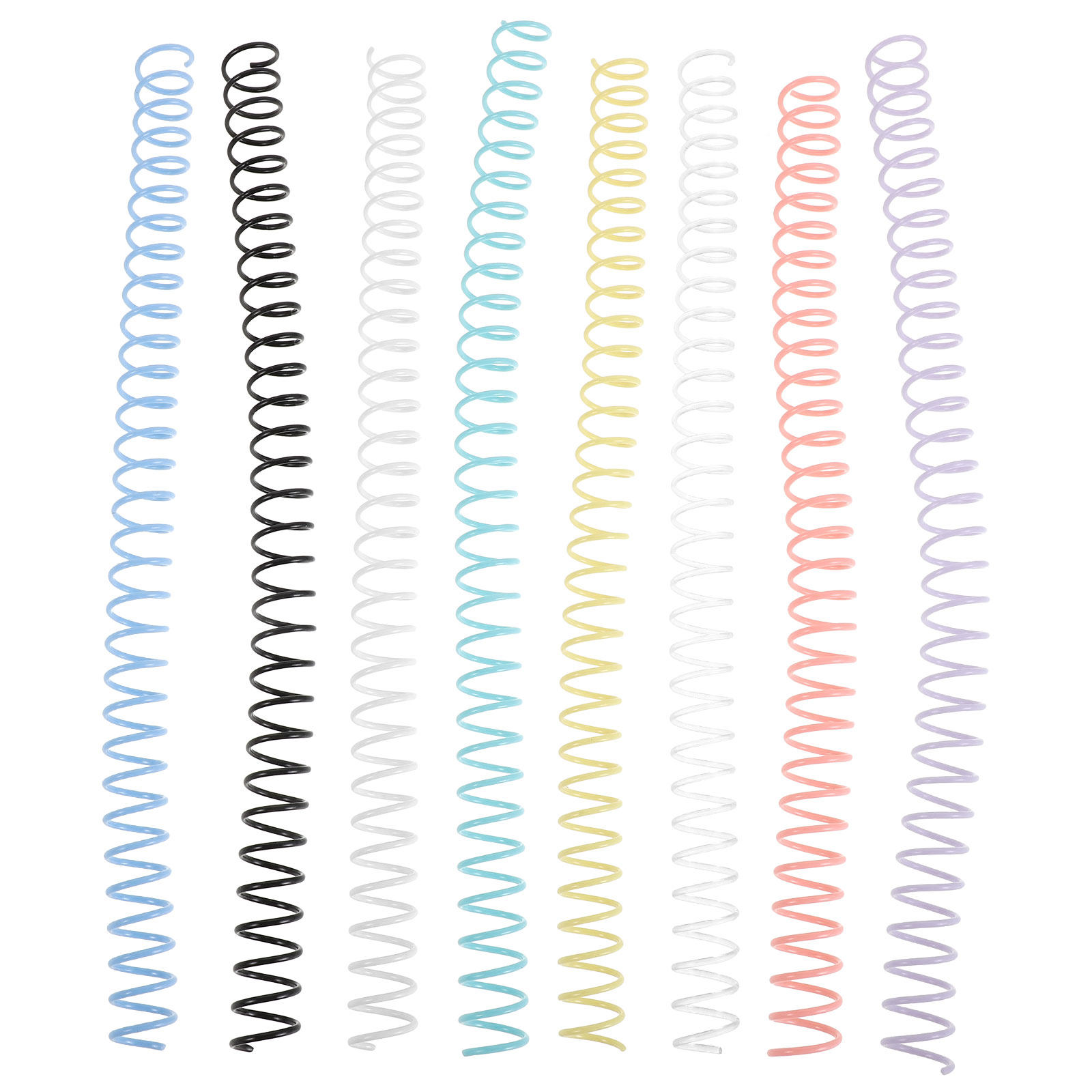 Binding Comb Plastic - 8 Stück Kunststoff-Spiralbindungsringe, bunte, robuste Binderinge,