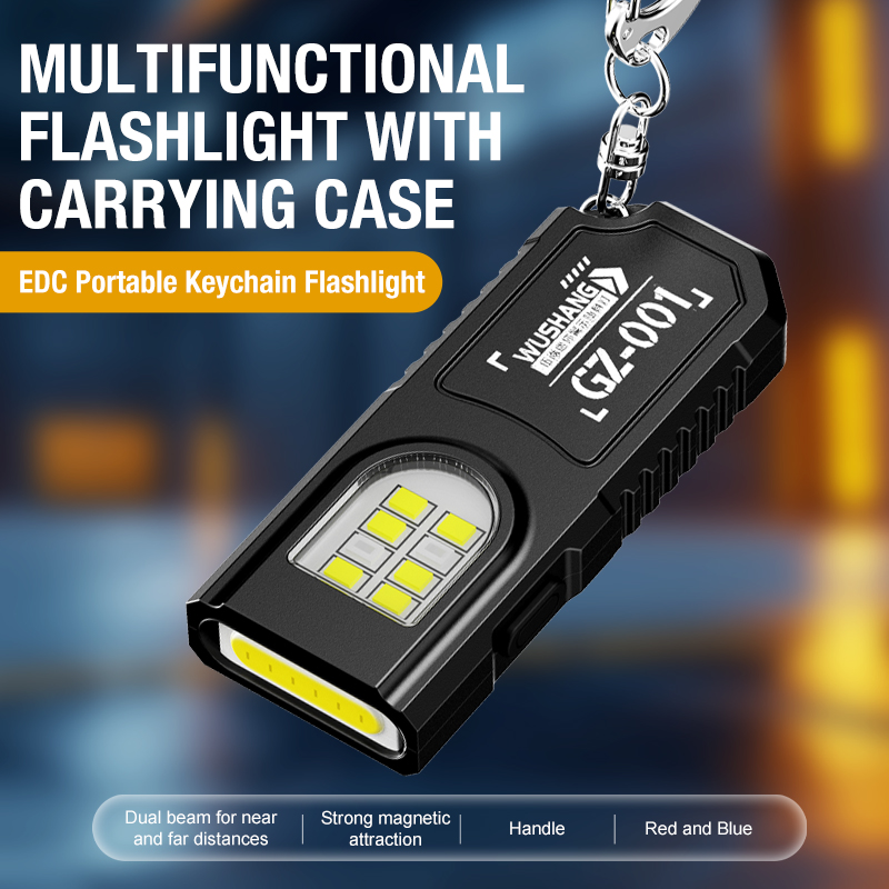 Stationery Supply - Tragbare Schlüsselanhänger-LED-COB-Taschenlampe USB-Aufladbare Fackel mit Stiftclip