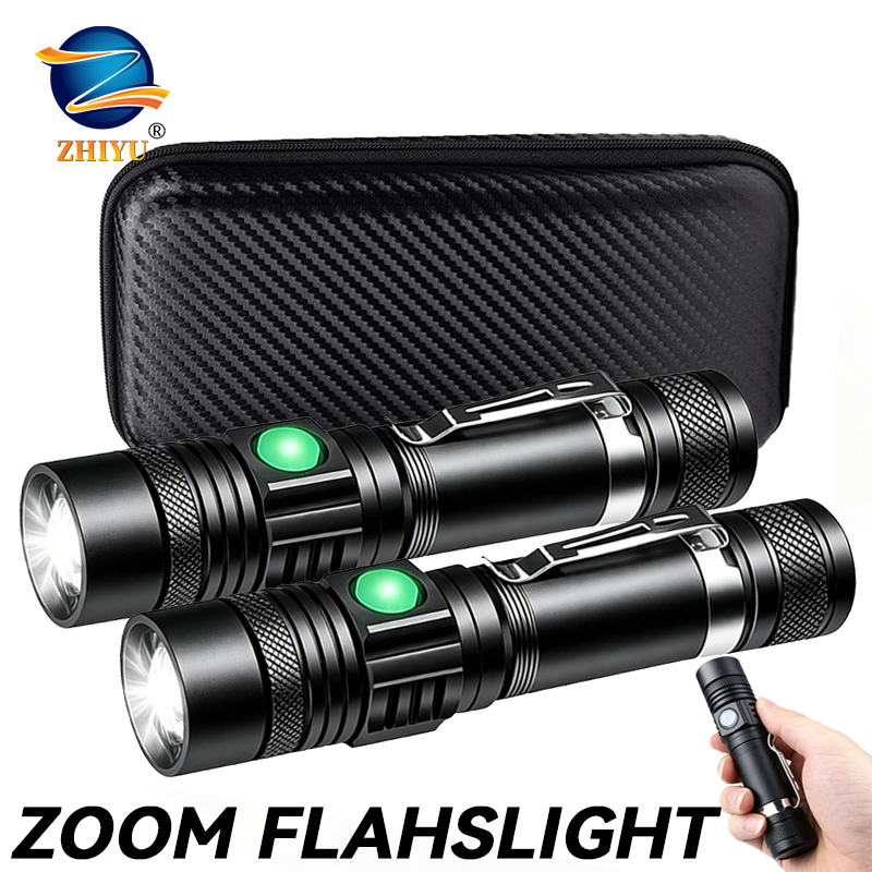 Stationery Supply - T6 LED Wiederaufladbare Taschenlampe, 18650 Zoombare