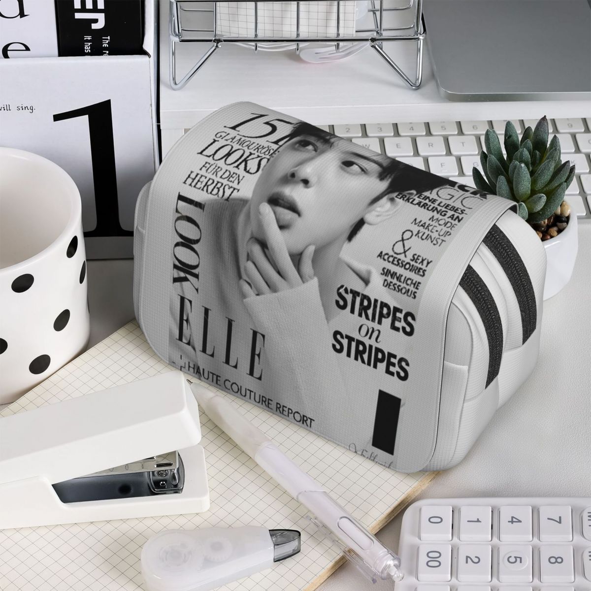 Cha EunWoo Kpop Astro Federmäp – Stationery And Office Supply Chain Bewertung und Preis