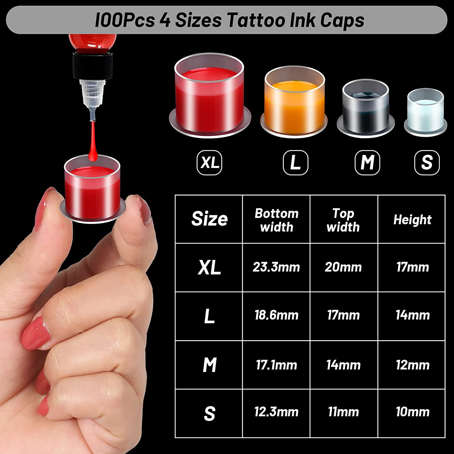 100 Stück Einweg-Tattoo-Tinten – Calligraphy Ink Bottle Bewertung und Preis