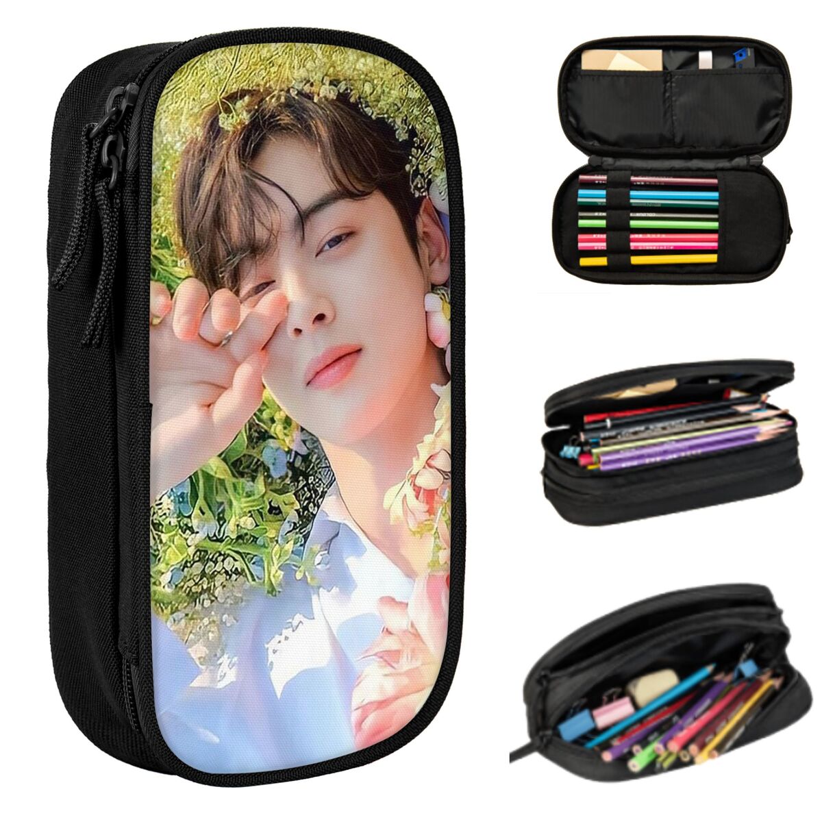 Cha EunWoo Kpop Astro Federmäp – Stationery And Office Supply Chain Bewertung und Preis