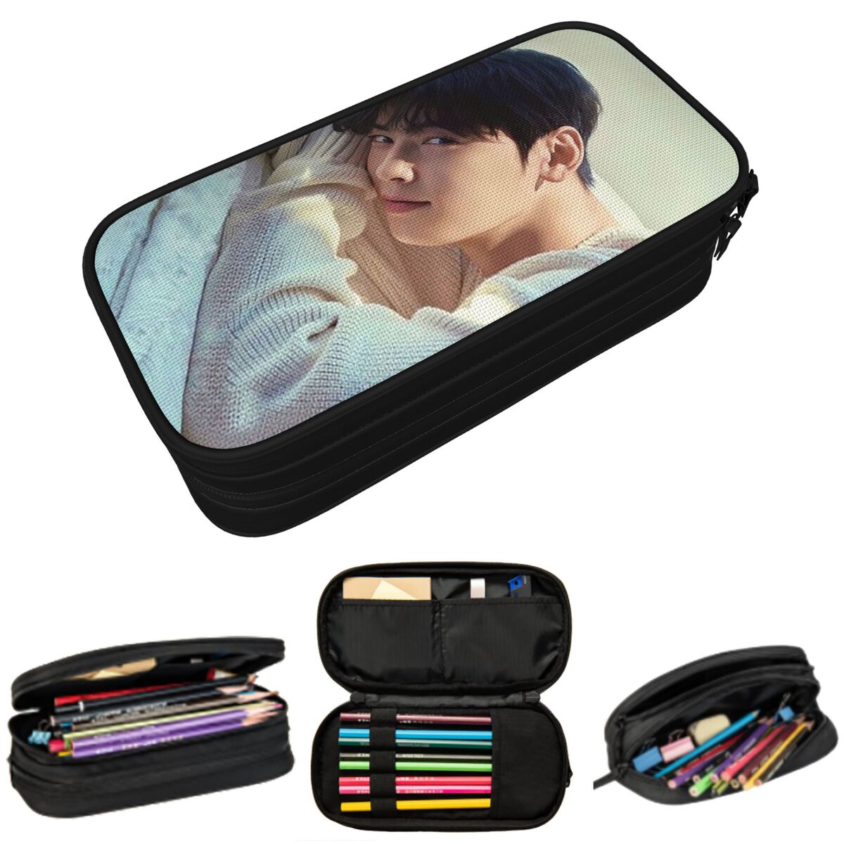 Cha EunWoo Kpop Astro Federmäp – Stationery And Office Supply Chain Bewertung und Preis