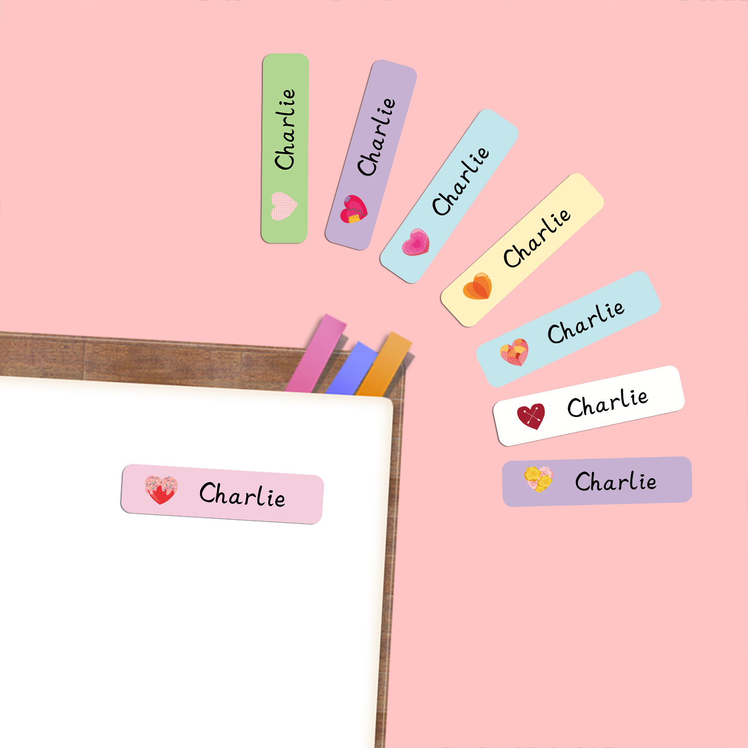 Personalisierte herzförmige Na – Stationery Supply Bewertung und Preis