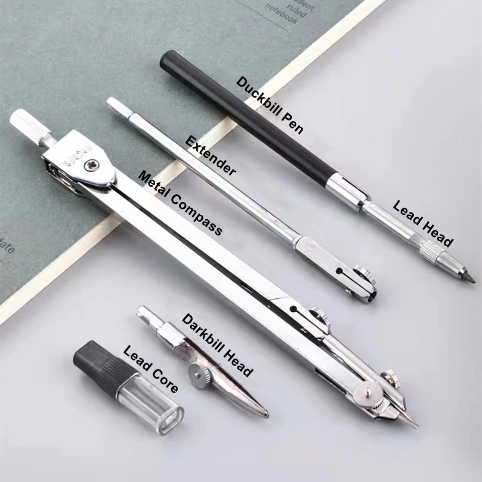 Zeichenset aus Edelstahl, lang – Compass Geometry Set Bewertung und Preis