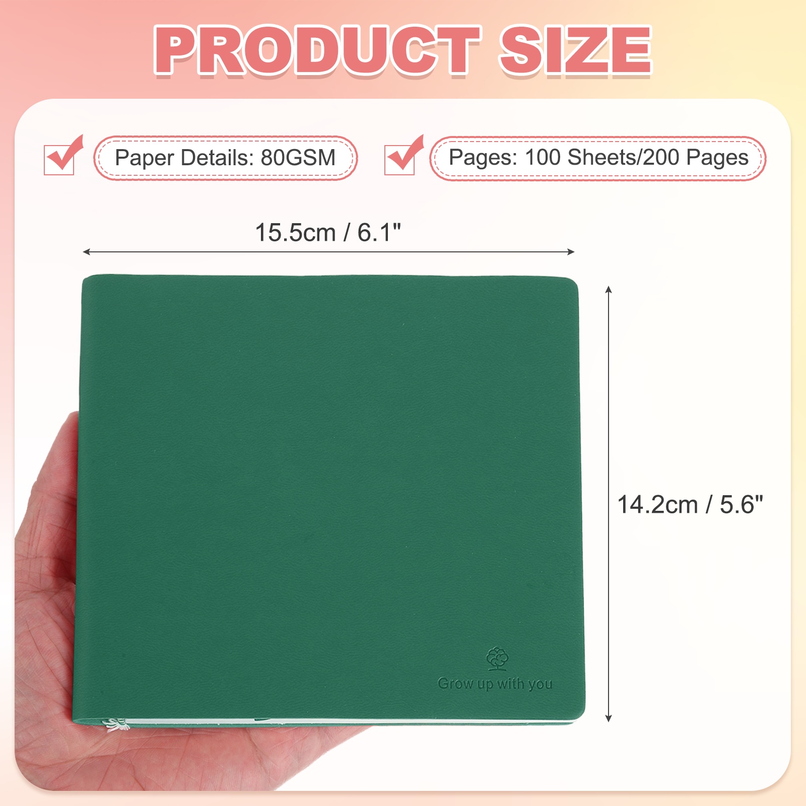 Quadratisches Hardcover-Notizb – Journal Leather Hardcover Bewertung und Preis