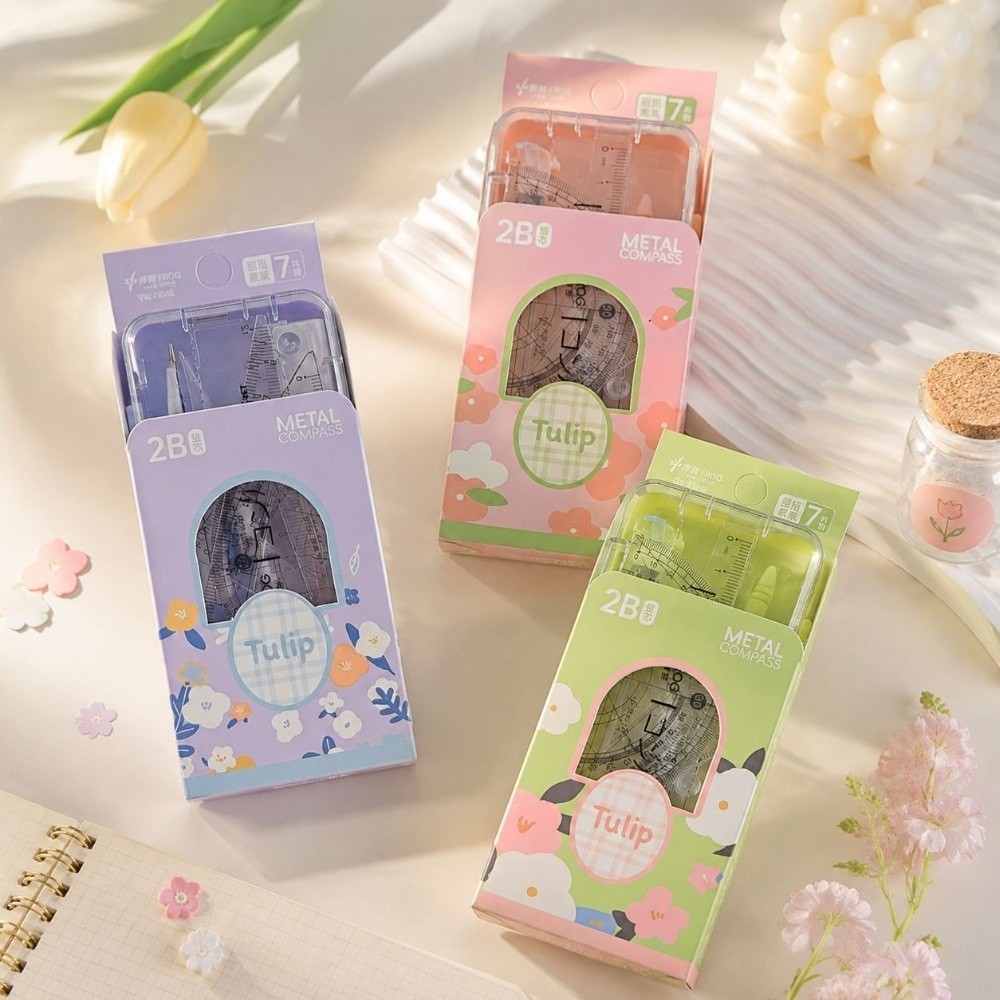 2/7-teiliges tragbares Tulpen- – Compass Geometry Set Bewertung und Preis