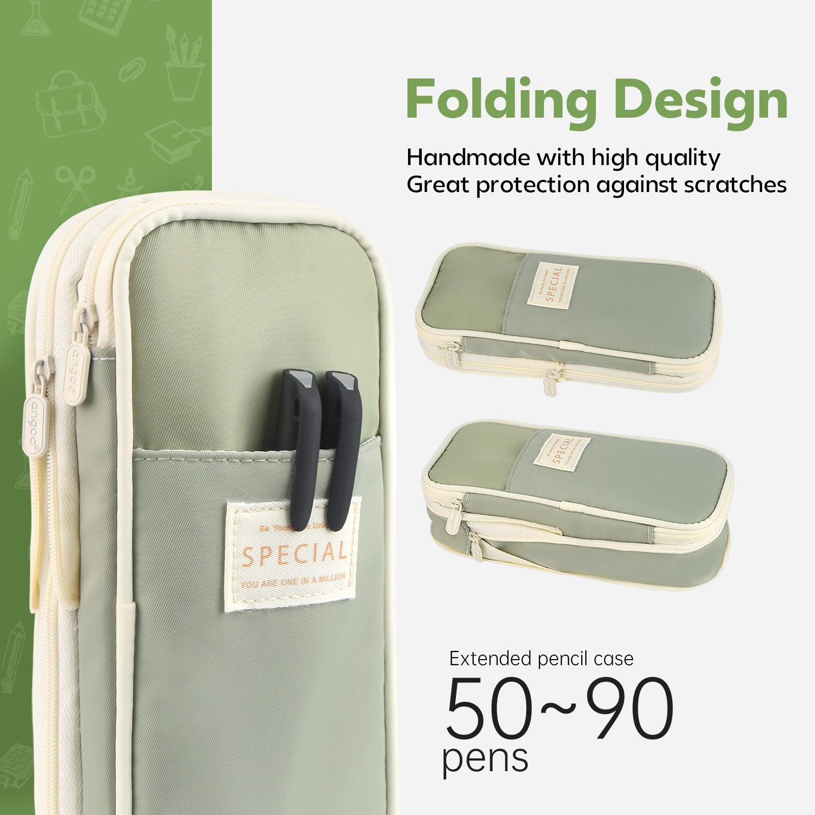 Großes grünes Federmäppchen mi – Ideal Stationery & Office Supply Bewertung und Preis